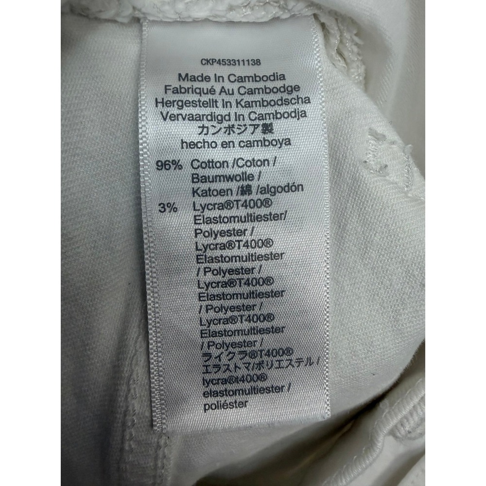 Madewell‎ Skinny Jeans White Raw Hem High Rise Size 25 - Picture 6 of 8